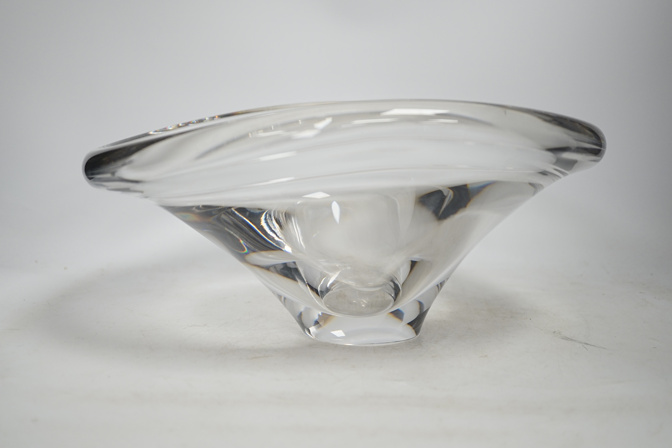 A Darlington clear glass bowl, 32cm wide, 15cm high. Condition - good